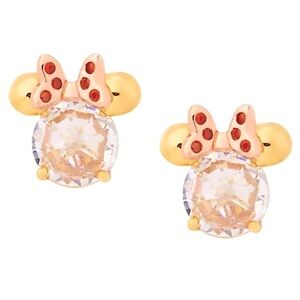 KATE SPADE • New York x Disney Minnie Mouse Stud Stone Gold Earrings